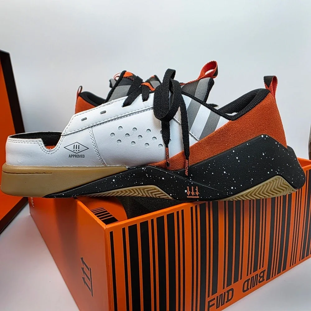 MSCHF BWD Sneakers White Orange Suede Backwards Shoes Mens Size 9